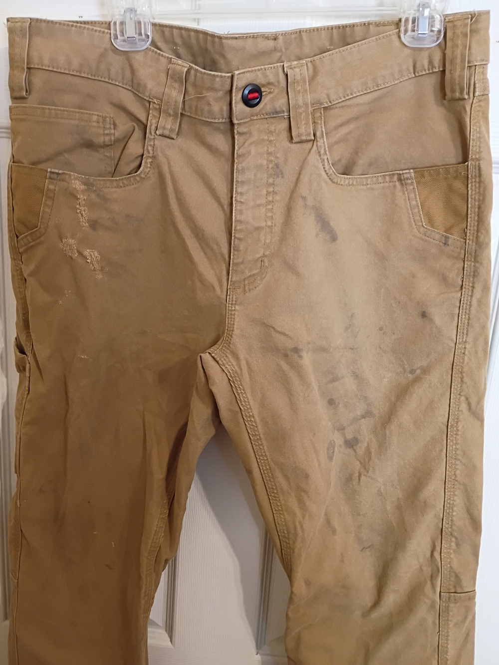 Milwaukee Men's Khaki Cargo Pants - Durable Utility Workwear 34 x 30